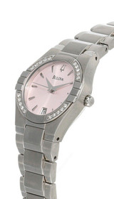 Bulova watches Bulova Light Pink Dial Stainless steel Women's Watch 96R17