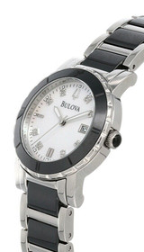 Bulova watches New Bulova White MOP Dial 2-Tone Ceramic/SS Women's Watch 98P122
