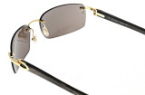 Cartier Eyewear CARTIER C Decor Black BUFFALO HORN Mens Sunglasses CT0046S-003