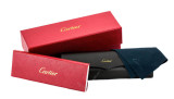 Cartier Eyewear CARTIER C Decor Custom Pink Lens Unisex Sunglasses 
