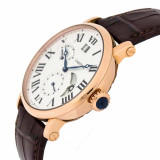 Cartier watches CARTIER Rotonde 42MM 18K Rose Gold Alligator STRP Mens Watch W1556240