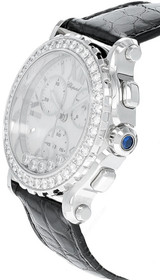 Chopard watches CHOPARD Happy Sport Diamonds 42MM Leather Women's Watch 28/8506-2001 (Store Display)