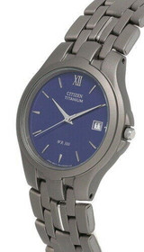 Citizen Watches New Citizen Blue Dial Titanium Men's Watch BI0581-55L
