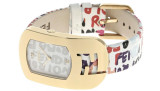 Fendi Watches New Fendi 30MM White Dial Leather Strap Women's Watch F302434047D1