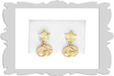 Gucci Jewelry GUCCI 18K Yellow Gold Running G Dangle with Star Earrings YBD64860400100U 