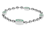 Gucci Jewelry GUCCI Boule Green Imperial Enamel Silver Bracelet YBA7016090010 