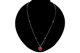 Gucci Jewelry GUCCI Heart Red Enamel Silver Pendant Necklace YBB64554500100U 