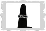 Gucci Jewelry GUCCI Interlocking G Black Enamel Sterling Silver Ring YBC6455730020