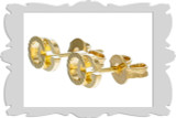 Gucci Jewelry GUCCI Interlocking G Gold Stripe Stud Earrings YBD65221900100U