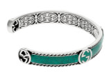 Gucci Jewelry GUCCI Interlocking G Green Cuff Bracelet YBA6455700010 