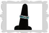 Gucci Jewelry GUCCI Interlocking G Sterling Silver And Turquoise Enamel Ring YBC6455730010