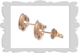 Gucci Jewelry GUCCI Running GG 18K Rose Gold Stud Earrings YBD70280100100U