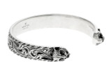 Gucci Jewelry GUCCI Sterling Silver Feline Head Cuff Bracelet YBA433575001017 