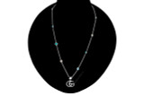 Gucci Jewelry GUCCI Sterling Silver Gemstone GG Necklace YBB52739900100U 