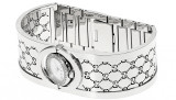Gucci watches GUCCI S-Steel White Dial Diamond Bezel Bracelet Womens Watch YA112511