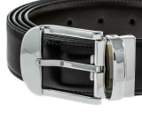 Montblanc Accessories MONTBLANC Classic Pin Buckle Reversible BLK/BRN Leather Belt 101909