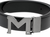 Montblanc Accessories MONTBLANC M Buckle 35MM Black Reversible Genuine Leather Belt 129445