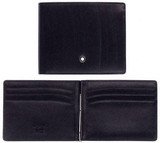 Montblanc Accessories Montblanc Meisterstuck Leather 11cm Wallet 6cc with Money Clip 5525