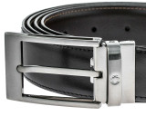 Montblanc Accessories MONTBLANC Palladium Coated Pin BKL Reversible B/B Leather Belt 105090