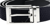 Montblanc Accessories MONTBLANC Rectangular Dark Blue Cut-to-Size Casual Leather Belt 123914