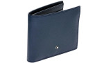 Montblanc Accessories MONTBLANC Sartorial 6cc Blue Saffiano Leather Print Wallet 128585
