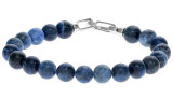 Montblanc Accessories MONTBLANC Wrap Me Bracelet in SS and Blue Sodalite Size 60 Bracelet 12584960