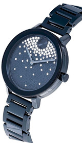 Movado watches MOVADO Bold Evolution Crystal Accent 34MM Blue Dial Womens Watch 3600706
