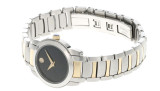 Movado watches MOVADO Museum 24MM S-Steel Black Dial Two-Tone Womens Watch 0605512