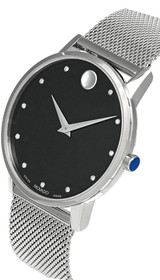 Movado watches MOVADO Museum Classic 40MM SS Black Diamond Dial Mens Watch 0607511