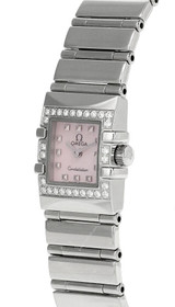 Omega watches OMEGA Constellation QUADRA MINI 20x15MM QTZ Pink Dial Watch 1537.73.00/15377300