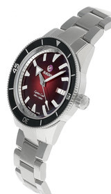Rado watches RADO Captain Cook AUTO 42MM S-Steel Red Dial Men's Watch R32105353