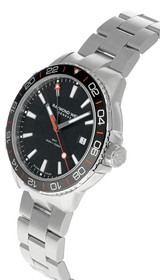 Raymond Weil Watches RAYMOND WEIL Tango Quartz GMT 42MM SS Black Dial Men's Watch 8280-ST2-20001