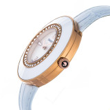 Swarovski watches SWAROVSKI Octea 36MM Quartz SS White Ceramic Rose-Gold Watch 5182265