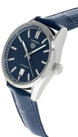 TAG Heuer Watches‎ TAG HEUER Carrera Date 39MM AUTO Blue Leather Men's Watch WBN2112.FC6504