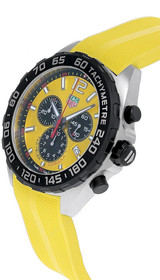 TAG Heuer Watches‎ TAG HEUER Formula 1 Quartz CHRONO 43MM Yellow Rubber Men's Watch CAZ101AM.FT8054