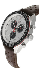 Tissot watches TISSOT PRS CHRONO 45MM Silver Dial Leather Men's Watch T131.617.16.032.00