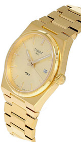 Tissot watches TISSOT PRX 35MM QTZ S-Steel Gold Dial Unisex Watch T1372103302100