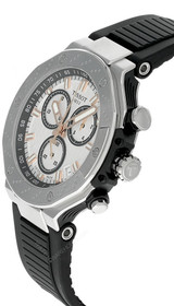 Tissot watches TISSOT T-Race CHRONO 45MM Quartz White Dial Rubber Men's Watch T141.417.17.011.00