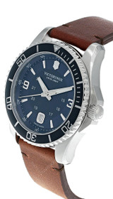 Victorinox Swiss Army watches VICTORINOX Maverick 43MM Blue Dial Brown Leather Mens Watch 241863